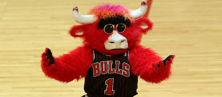 Can you identify the franchise behind this legendary bull?