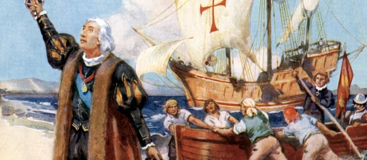 Which explorer is credited with the 1492 European arrival in the Americas?